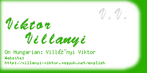 viktor villanyi business card